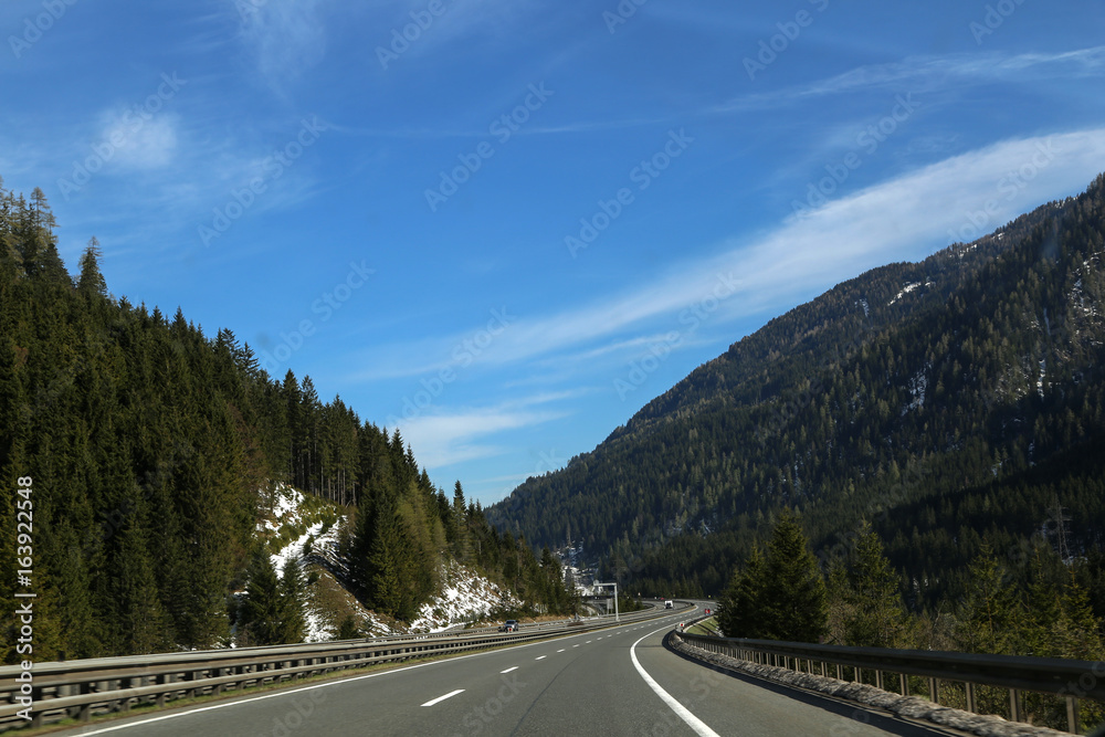 Motorway in the Alps (Austria)