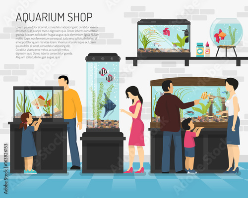 Aquarium Shop Illustration