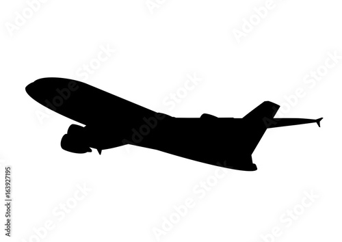 large jet aircraft illustration silhouette