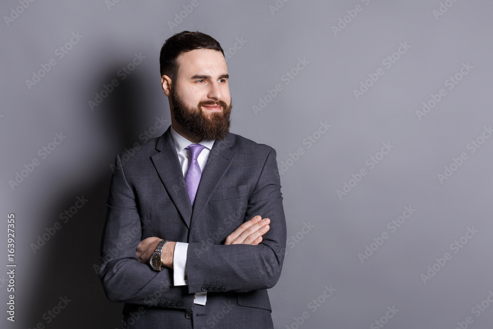 Handsome confident bearded businessman portrait Handsome confident bearded businessman portrait