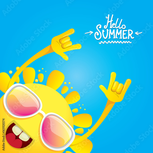 hello summer rock n roll poster. summer party