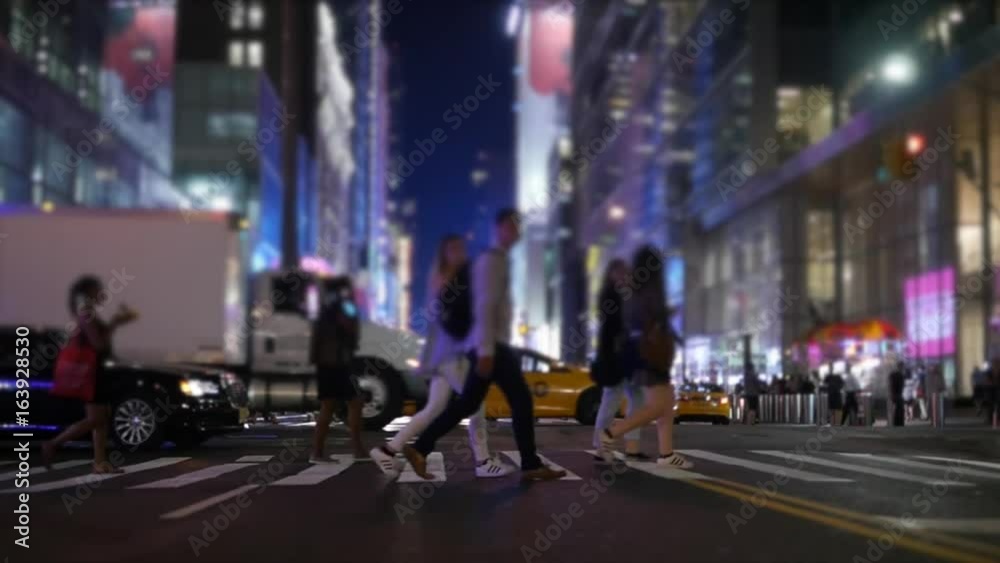 Crowds of People Walking in the City Streets. Pedestrians Commuting Background Crowds of People Walking in the City Streets. Pedestrians Commuting Background