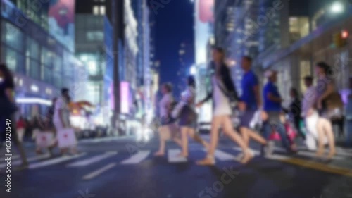 Wallpaper Mural Crowds of People Walking in the City Streets. Pedestrians Commuting Background Torontodigital.ca