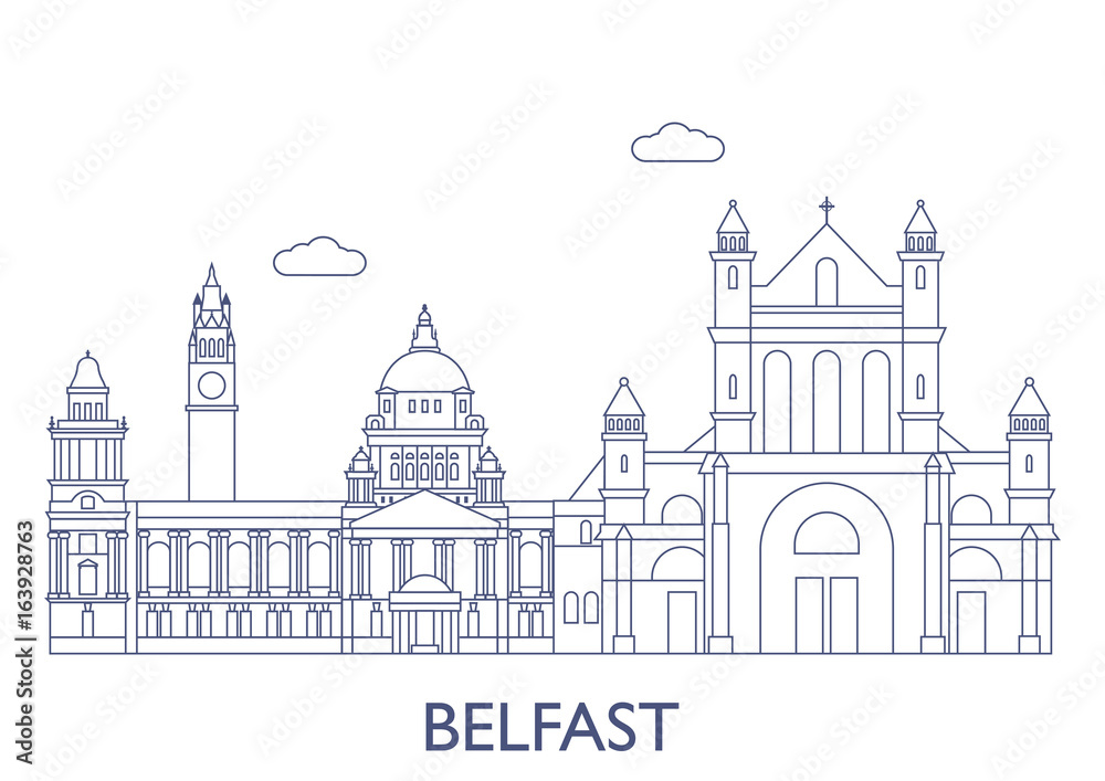 Belfast.The most famous buildings of the city