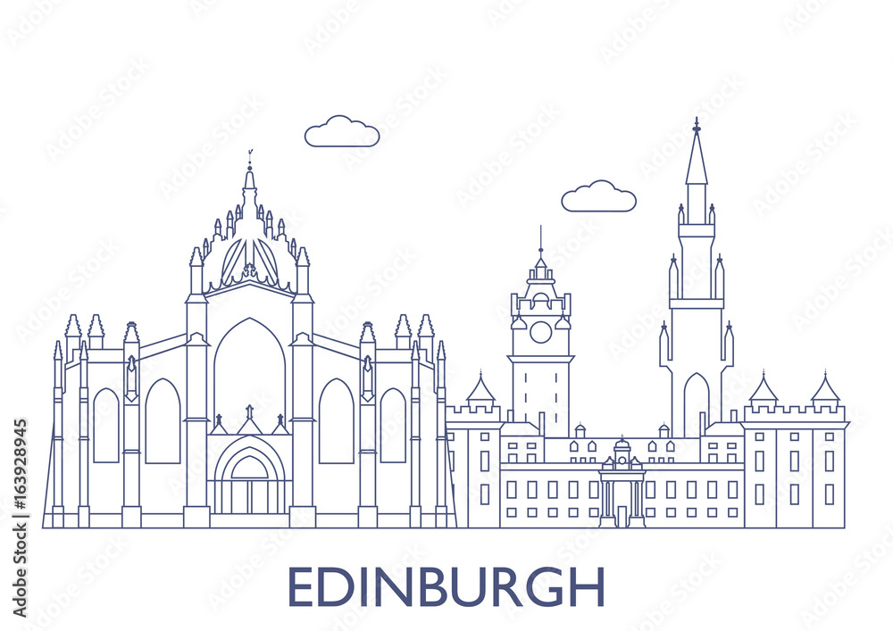 Edinburgh. The most famous buildings of the city