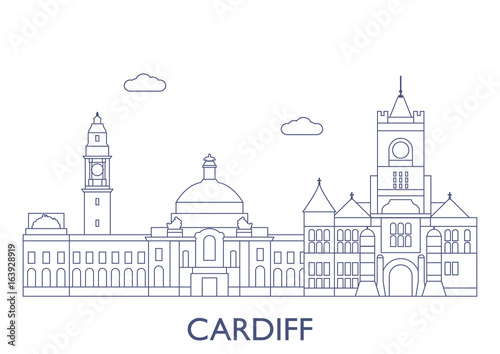Cardiff. The most famous buildings of the city