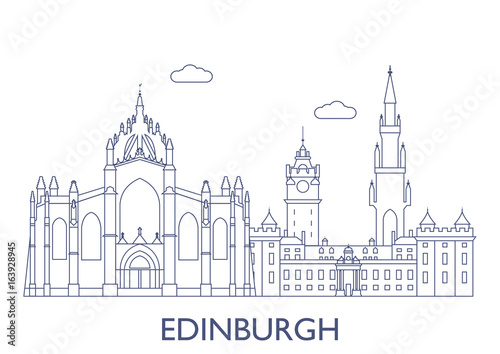 Edinburgh. The most famous buildings of the city
