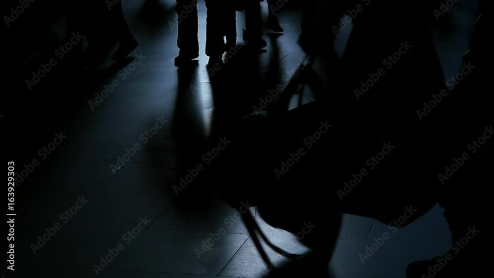 Crowds of People Walking in the City Streets. Pedestrians Commuting Background Crowds of People Walking in the City Streets. Pedestrians Commuting Background