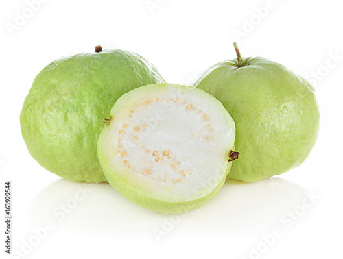 guava fruit isolated on the white background.