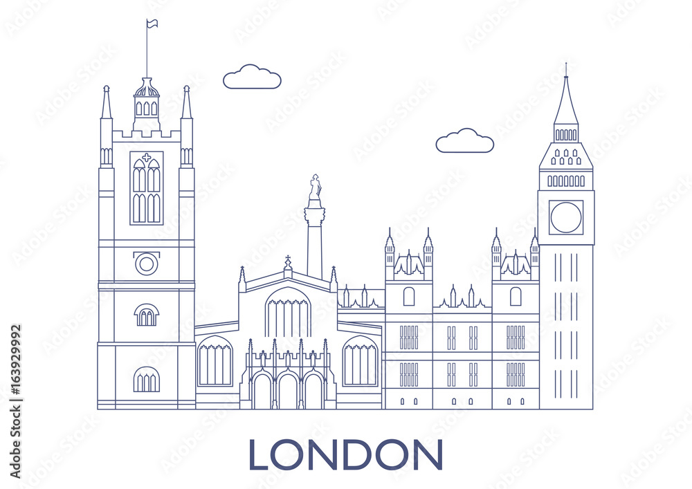 London, The most famous buildings of the city London, The most famous buildings of the city