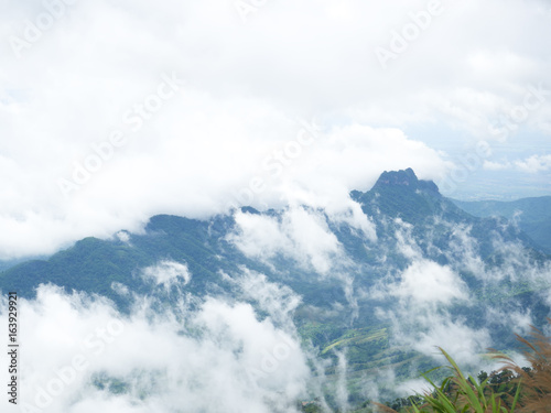 Clouds in the mountains at thailand.