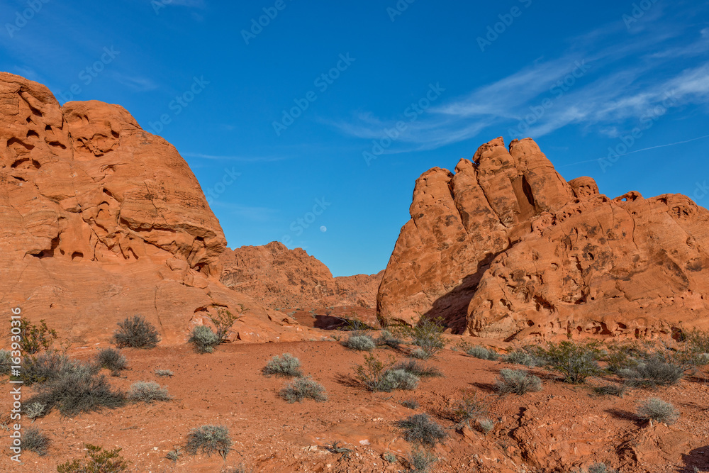 Full Moon Over Valley of Fire Nevada