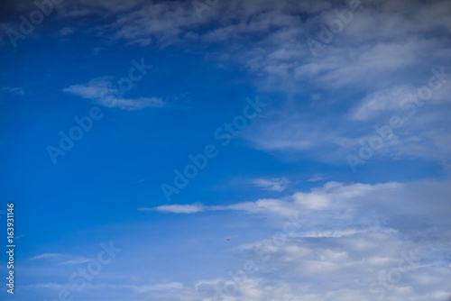 Blue sky and thin clouds background