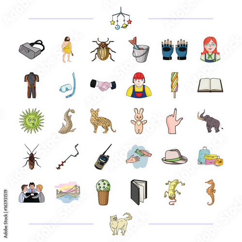 business, hunting, building and other web icon in cartoon style.leisure, tourism, entertainment icons in set collection.