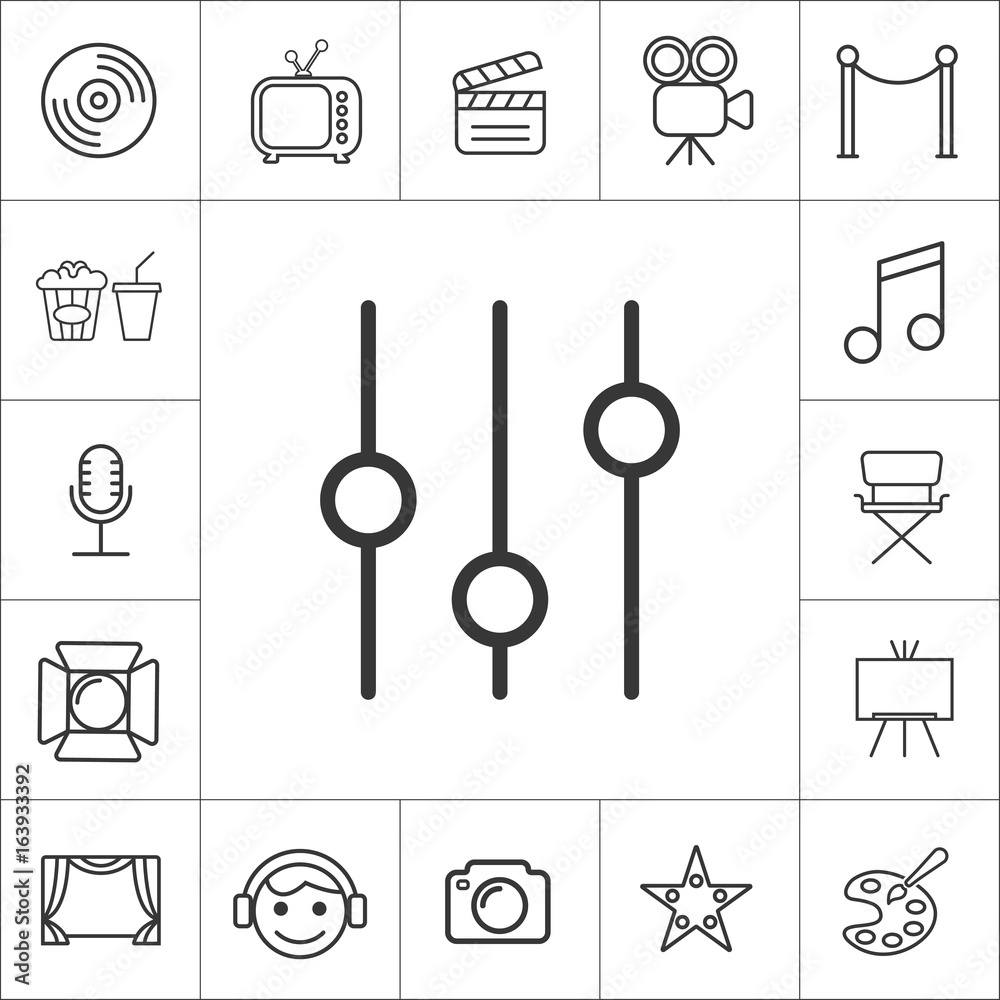 volume icon. thin line entertainment, cinema icon set. volume icon. thin line entertainment, cinema icon set.