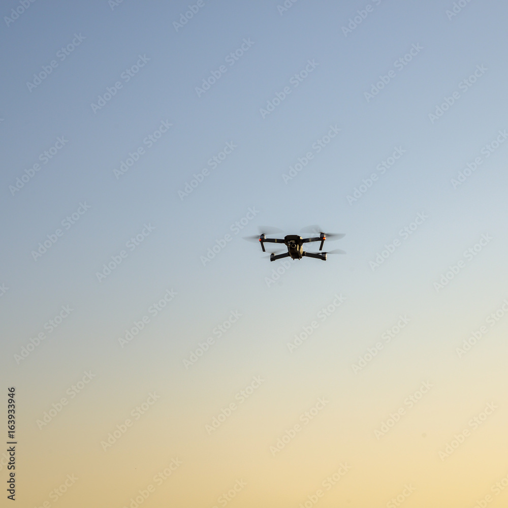 A drone being operated at United Arab Emirates's Al Qudra cycling track in the desert A drone being operated at United Arab Emirates's Al Qudra cycling track in the desert
