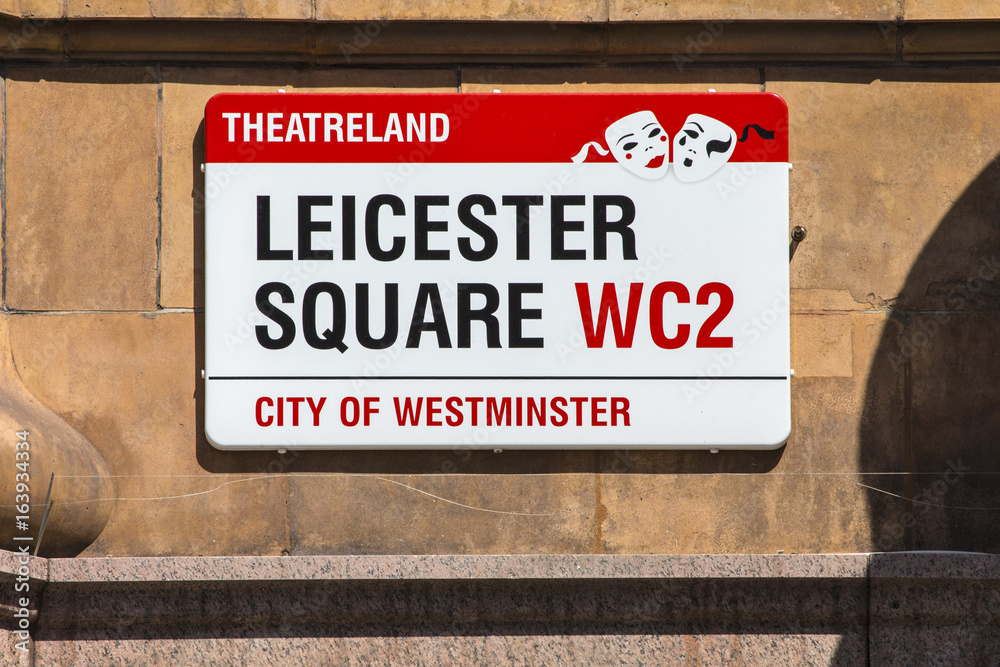 Fototapeta premium Leicester Square Street Sign