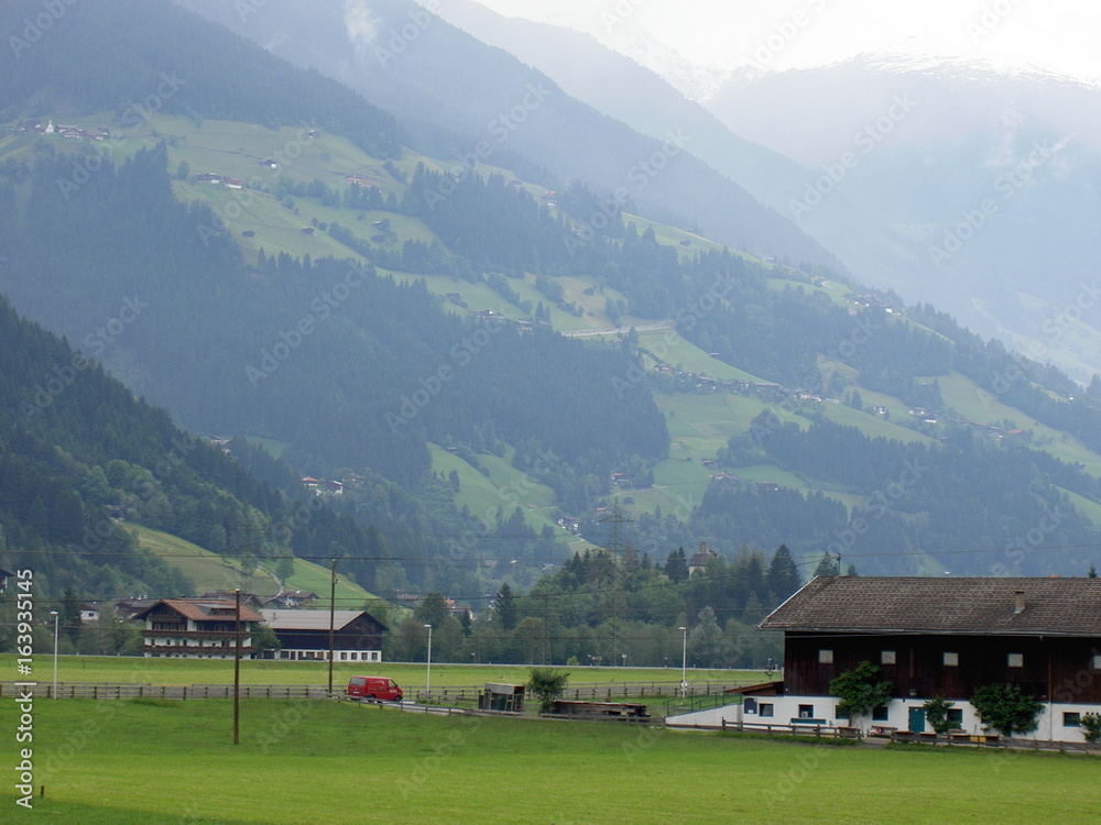 grüner Hang in Österreich