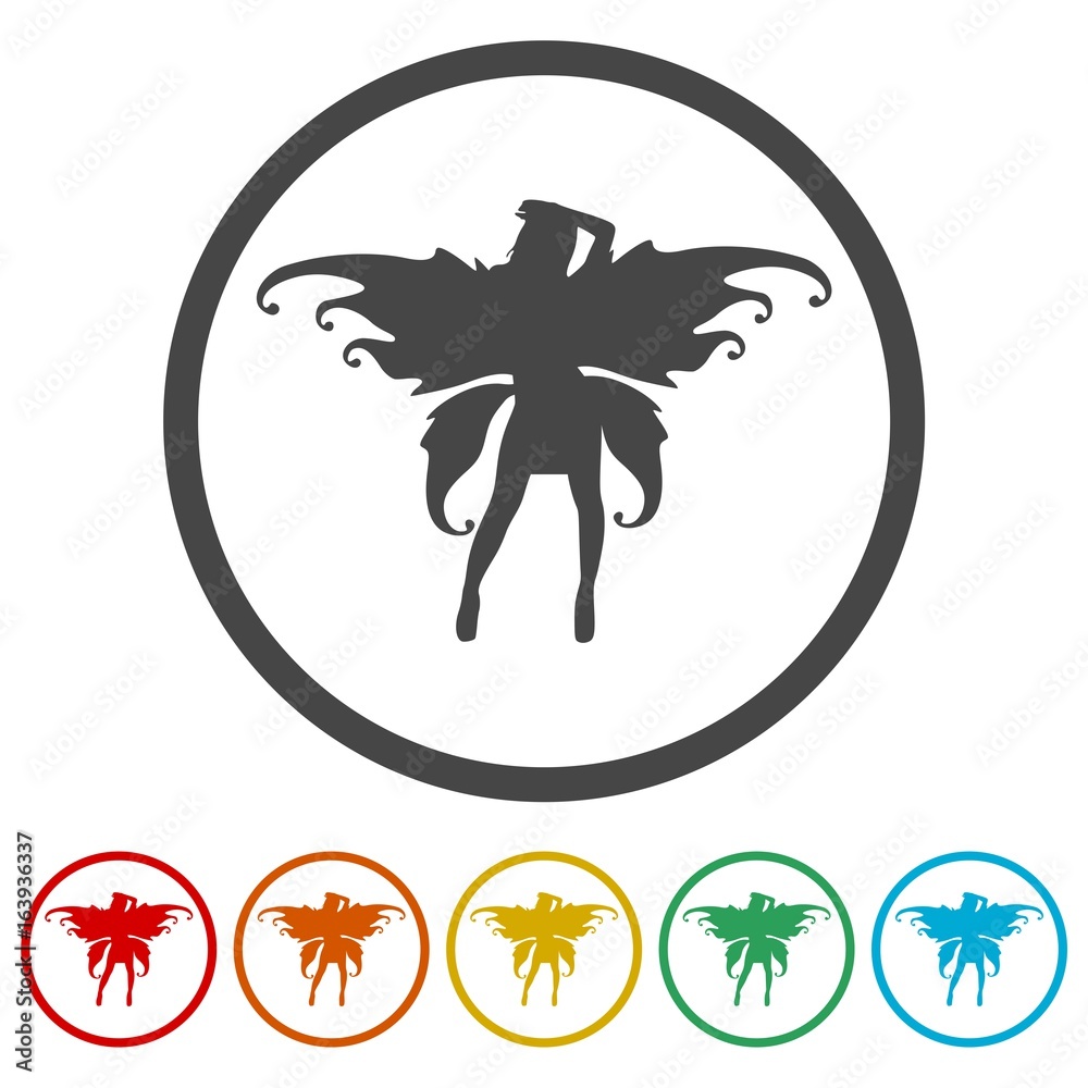 Fairy Icons set Flat Graphic Design - Illustration Fairy Icons set Flat Graphic Design - Illustration