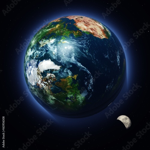 Fototapeta Naklejka Na Ścianę i Meble -  Planet earth and satellite
