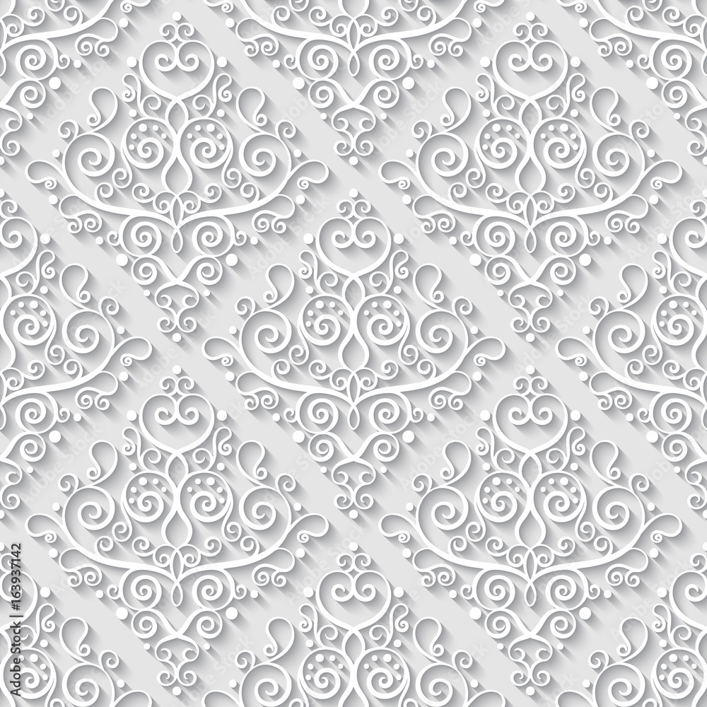 Fototapeta premium Abstract decorative 3d seamless pattern. Vector Illustration