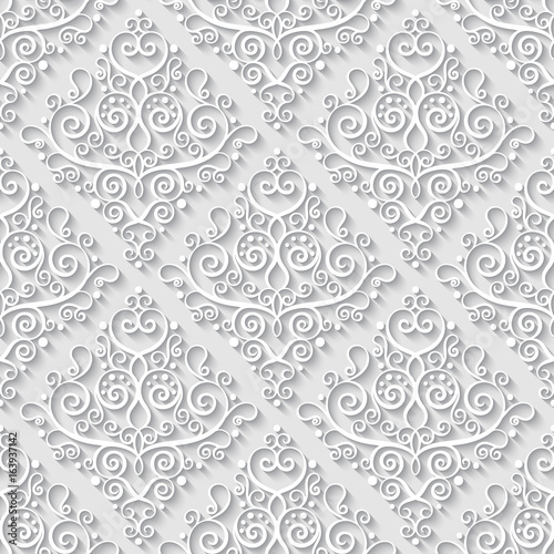 Fototapeta Abstract decorative 3d seamless pattern. Vector Illustration
