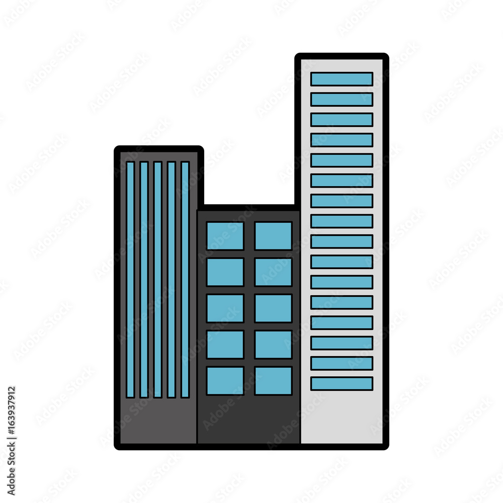 buildings cityscape scene icon vector illustration design buildings cityscape scene icon vector illustration design