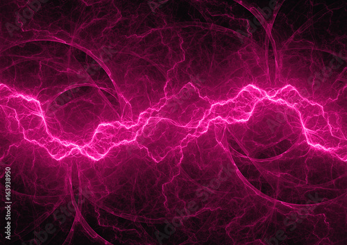 Purple plasma energy, fractal lightning
