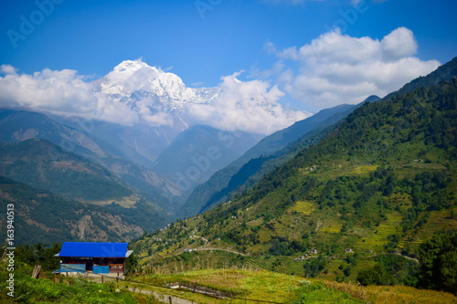 landscape from Annapurna circuit, himalaya, nepal