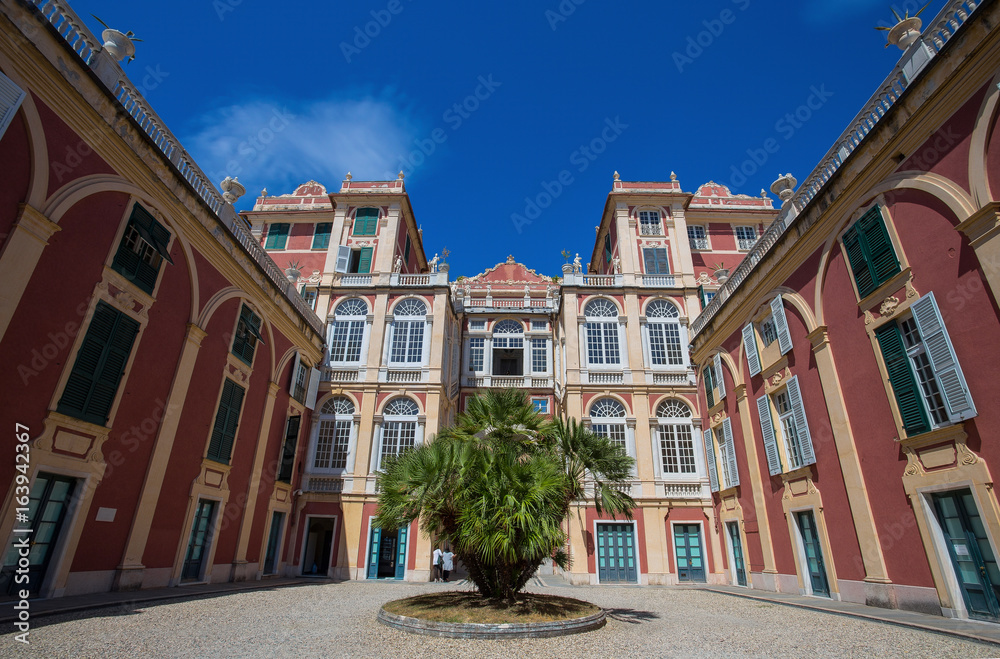 GENOA (GENOVA), JULY, 2, 2017 -  Palazzo Reale in Genoa, Italy, The Royal Palace,  in the italian city of Genoa, UNESCO World Heritage Site, Italy.