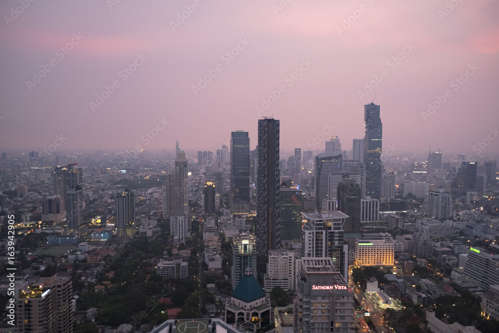 BANGKOK,THAILAND,NOVEMBER. Bangkok Cityscape, Business district with high building at Bangkok, Thailand