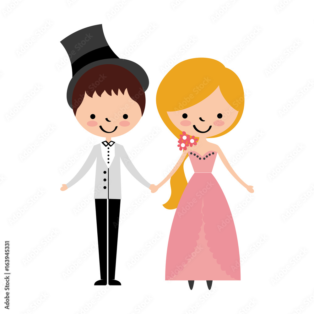 Married couple avatar characters vector illustration design Married couple avatar characters vector illustration design