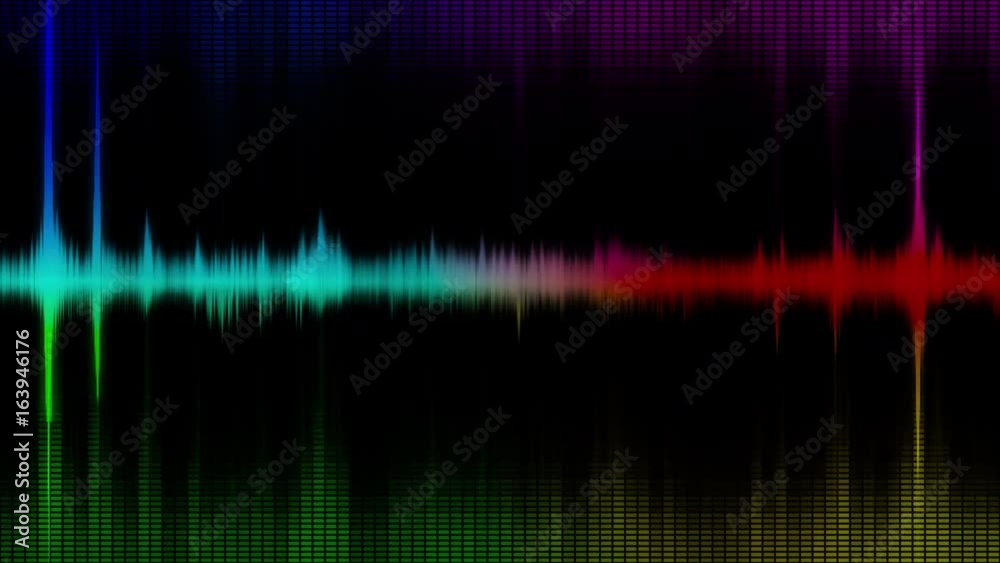 Audio spectrum on black. Loop. Audio spectrum on black. Loop.