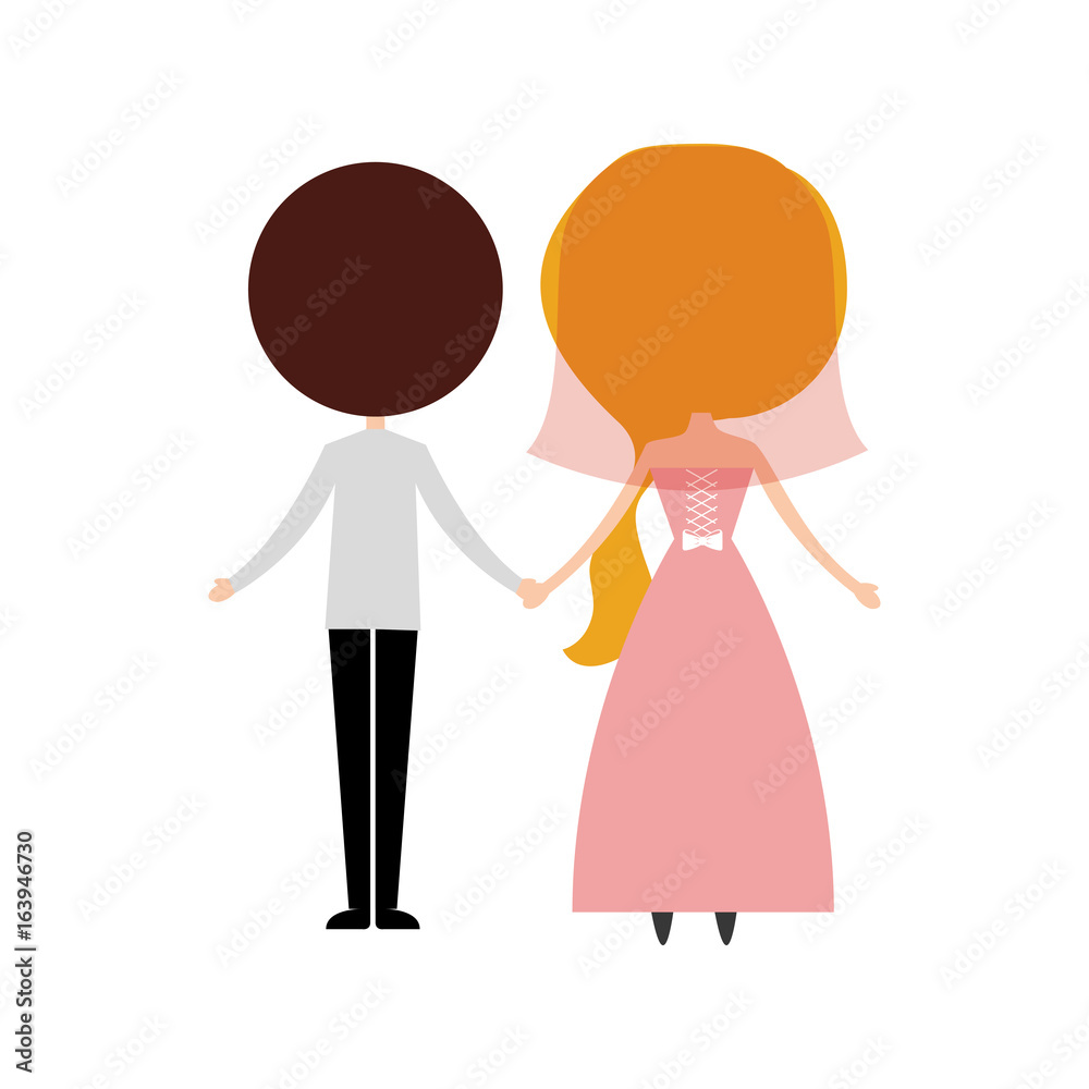 Married couple avatar characters vector illustration design Married couple avatar characters vector illustration design