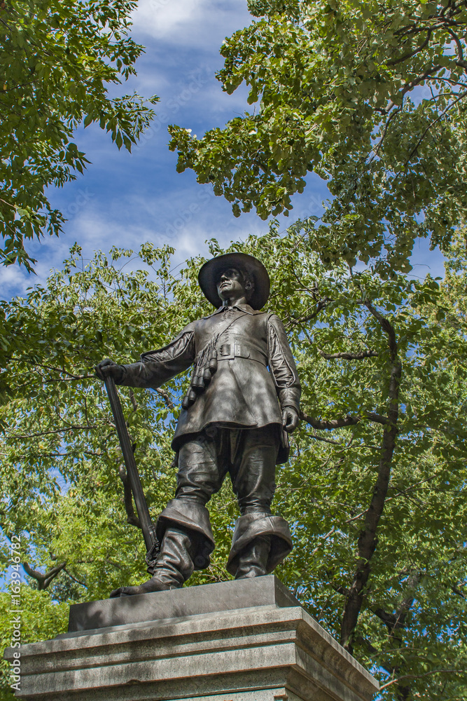 Pilgrim monument in Central Park, New York