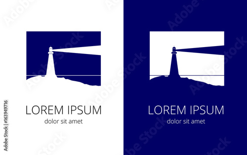Lighthouse in blue white color
