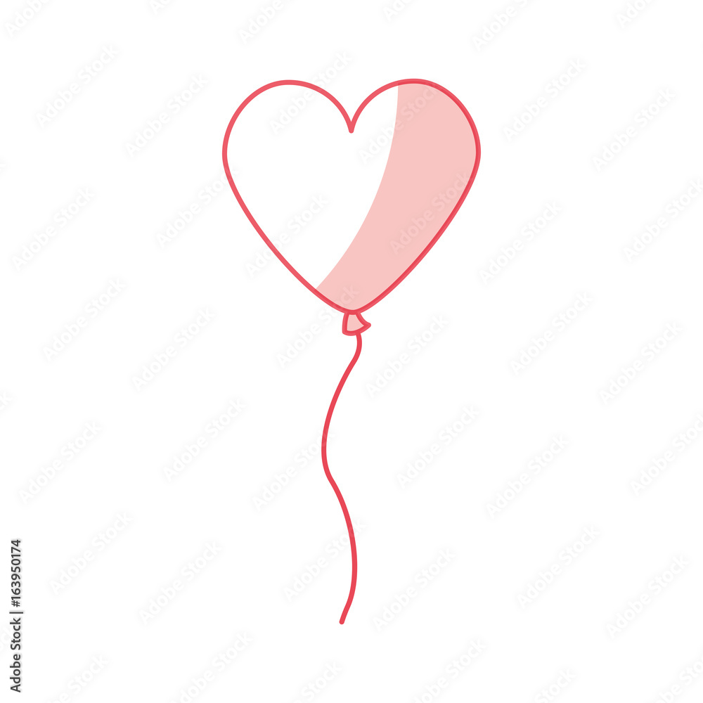 Heart shaped party balloons vector illustration design