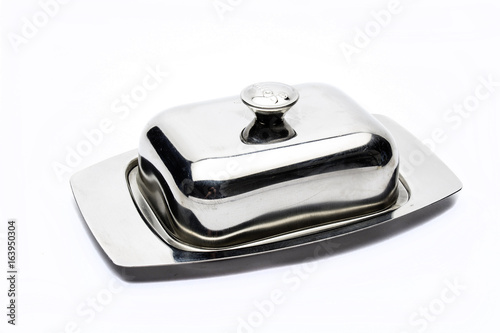 Metal tray with lid