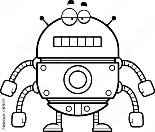 Unemotional Gold Robot