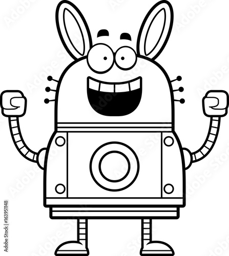 Celebrating Robot Rabbit