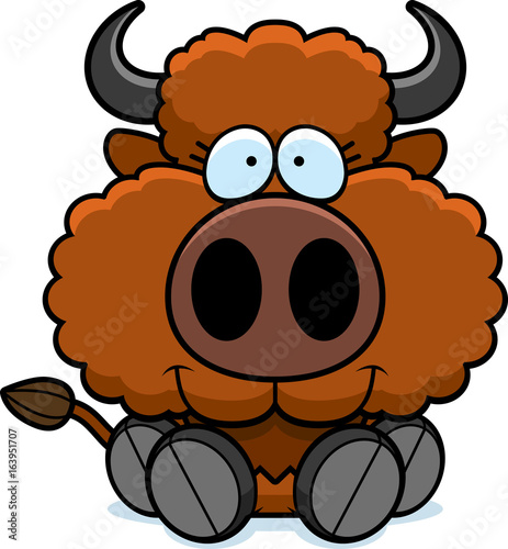 Cartoon Buffalo Sitting