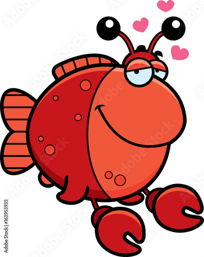 Cartoon Imitation Crab in Love