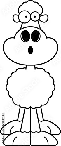 Surprised Cartoon Sheep