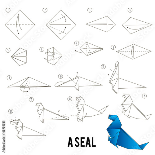 step by step instructions how to make origami A Bird.