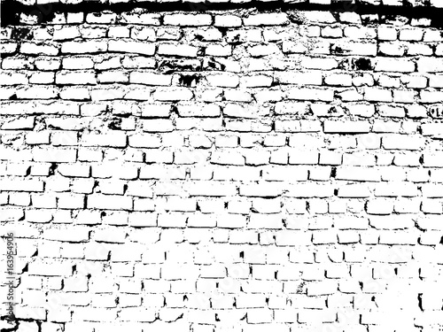 Old brick wall grunge. Vector illustration.