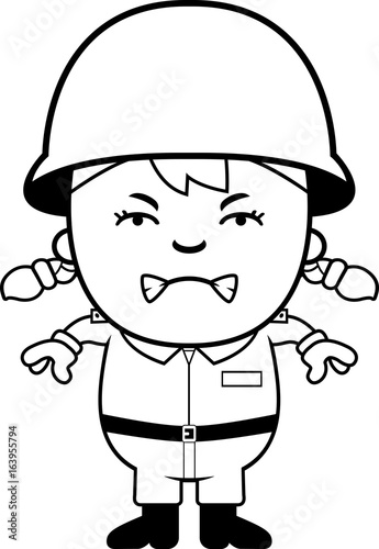 Angry Soldier Girl