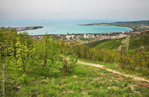 View of Gelendzhik Bay from Markotkh Range. Krasnodar Krai. Russia photo