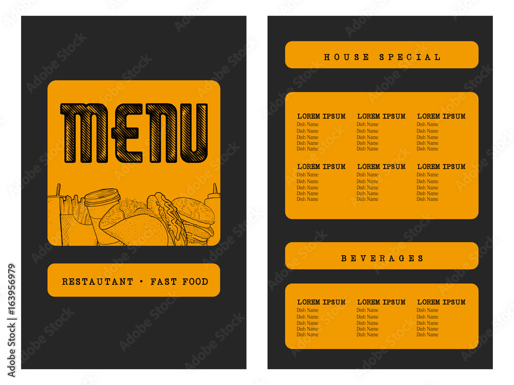 Obraz premium Retro menu design