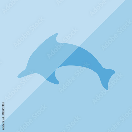 Button springender Delfin