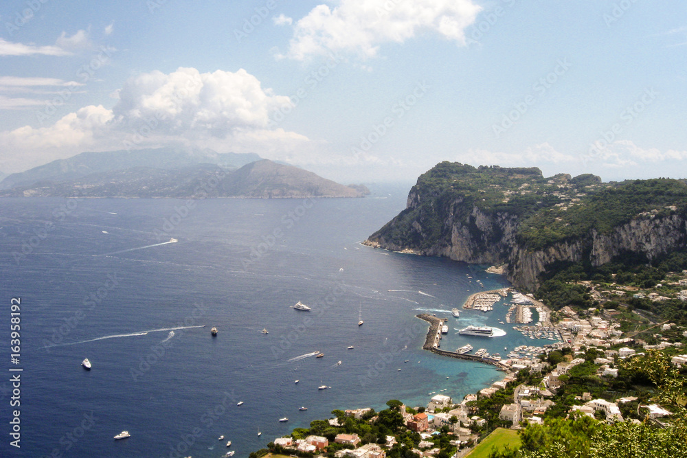 Capri port panorama